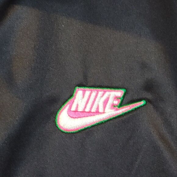 Nike Long Icon Clash Jacket Adult Med Black CU5974-010 Swoosh Logo Graphic Satin - Picture 8 of 16